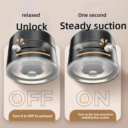 “Magnetic Phone Holder with Vacuum Grip — Zero Wobble, Full 360° Control.”