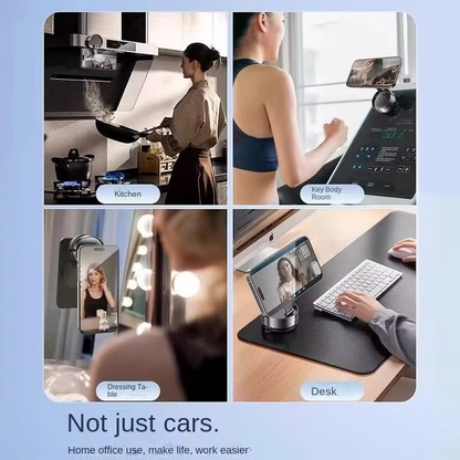 “Magnetic Phone Holder with Vacuum Grip — Zero Wobble, Full 360° Control.”