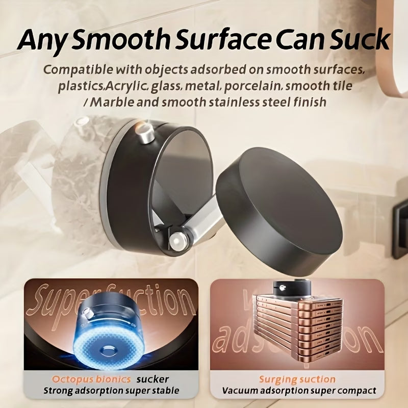 “Magnetic Phone Holder with Vacuum Grip — Zero Wobble, Full 360° Control.”